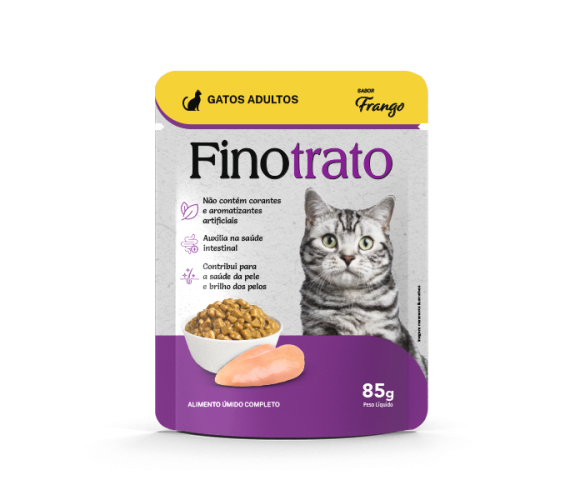 Finotrato Sachê Gatos Adultos Sabor Frango